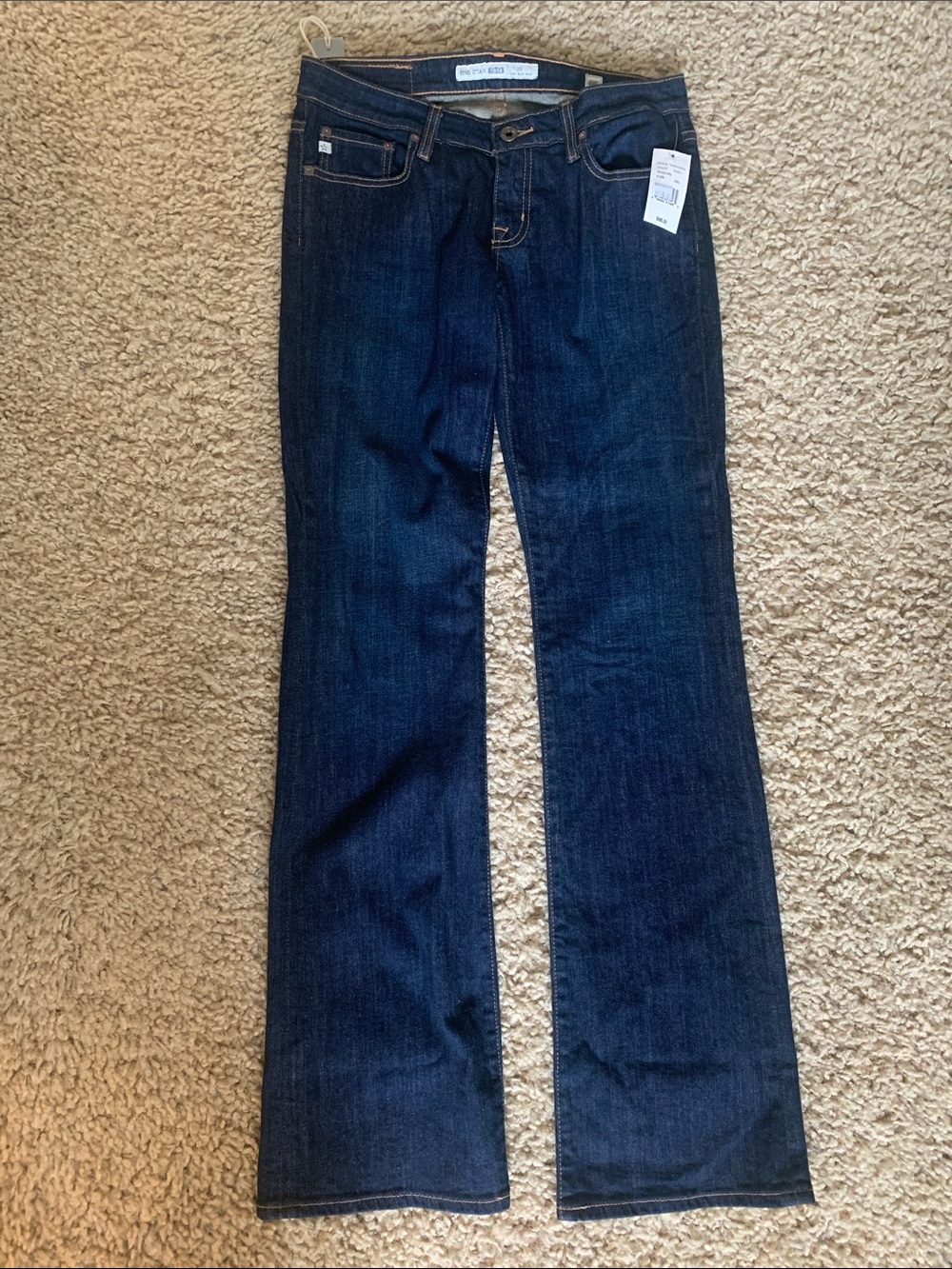 Big Star 1974 Pride 28L dark wash Jeans low rise boot denim